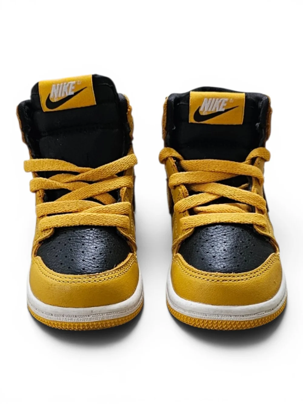 Nike Air Jordan 1 Mid Toddler Yellow Black 7C